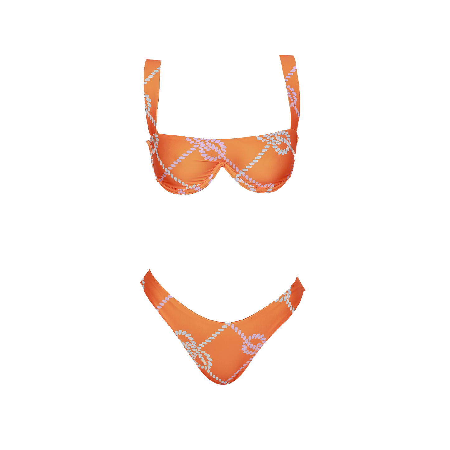 Orange Ropey Two Piece Swimwear