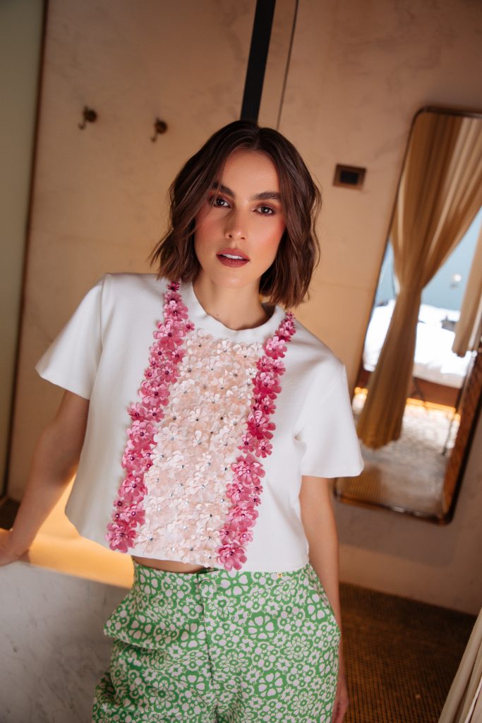 Floral Cropped T-Shirt Pre-order