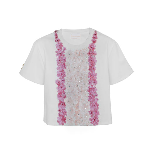 Floral Cropped T-Shirt Pre-order