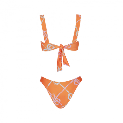 Orange Ropey Two Piece Swimwear