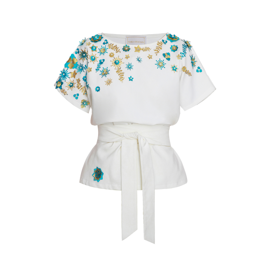 Fayette Blouse Blue Pre Order